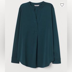 New H&M green blouse sz xs sealed in package